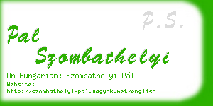 pal szombathelyi business card