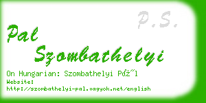 pal szombathelyi business card